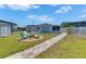 Inviting backyard with a fire pit area and well-maintained lawn, perfect for relaxation at 825 Seabreeze Dr, Ruskin, FL 33570