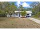Charming single-story home featuring mature palm trees and a well-maintained front lawn at 9615 Jasmine Blvd, New Port Richey, FL 34654