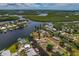 Waterfront home on canal highlighted among the community of waterways and tropical landscaping at 103 W North Branch Rd, Ruskin, FL 33570