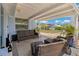 Covered patio features water views and ample seating space at 103 W North Branch Rd, Ruskin, FL 33570