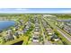 Picture of community featuring beautiful homes, lake and a location pin on a roof at 11419 Emerald Shore Dr, Riverview, FL 33579
