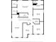 Detailed floor plan showcasing the layout of the home, including the bedrooms, bathrooms, and Gathering room at 11419 Emerald Shore Dr, Riverview, FL 33579