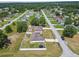 Neighborhood aerial view showing the property's proximity to nearby homes and streets at 27050 Anthony Ave, Brooksville, FL 34602