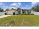 Attractive one-story home with a two-car garage, lush lawn, and simple landscaping at 27050 Anthony Ave, Brooksville, FL 34602