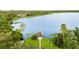 Scenic view of a pier on a tranquil lake with lush greenery, offering serene waterside recreation at 2807 Northcote Dr, Palm Harbor, FL 34684