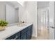 Elegant bathroom featuring a modern vanity with quartz countertops and stylish fixtures at 33750 Ocean Spray Ln, Wesley Chapel, FL 33543