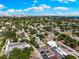 An aerial view that emphasizes the property's position relative to Tampa Bay and urban areas at 3702 W Cass St # 5, Tampa, FL 33609