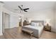 Comfortable bedroom with king-size bed and a view into the en-suite bathroom at 3702 W Cass St # 5, Tampa, FL 33609
