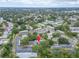 An aerial view of the condo complex highlighting the serene setting at 4215 E Bay Dr # 1005D, Clearwater, FL 33764