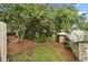 Scenic view of the backyard with a large tree and lush greenery at 4215 E Bay Dr # 1005D, Clearwater, FL 33764