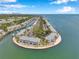 Wonderful aerial view of waterfront condos with boat slips and lush landscaping at 5260 Coquina Key Se Dr # C, St Petersburg, FL 33705