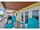 Balcony offering a view of the ocean and equipped with a grill and seating at 5260 Coquina Key Se Dr # C, St Petersburg, FL 33705