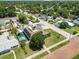 Birds eye shot of a home with a pool, playground, boat, and solar panels on a corner lot at 5401 3Rd N Ave, St Petersburg, FL 33710