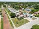 An aerial view shows the home with solar panels, a well-manicured lawn, and a spacious driveway, offering a glimpse of the neighborhood at 5401 3Rd N Ave, St Petersburg, FL 33710