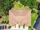 Overhead view of townhome showing the roof, private driveways, and surrounding greenery at 6745 Citrus Creek Ln, Tampa, FL 33625