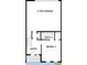 Floor plan of the entry-level showing a 2 car garage, a bedroom, and a full bathroom at 7240 Sutton Ln, Sarasota, FL 34240