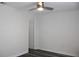 A bright bedroom with ceiling fan and LVP flooring at 7927 Kosi Palm Pl # 201, Tampa, FL 33615