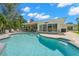 Refreshing pool surrounded by lush landscaping and a covered patio for outdoor enjoyment at 106 Midway Is, Clearwater Beach, FL 33767
