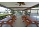 Covered picnic area with multiple tables, providing a comfortable and shaded space for gatherings at 1126 Tarridon Ct, Dunedin, FL 34698