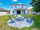 Beautiful backyard featuring an outdoor firepit with seating, perfect for entertaining guests at 1147 Halapa Way, Trinity, FL 34655