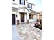 Stunning front entrance with beautiful brick columns, paver walkway and well-maintained landscaping at 1147 Halapa Way, Trinity, FL 34655