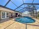This luxurious pool has built-in spa surrounded by a patio, perfect for outdoor relaxation and entertainment at 13263 86Th Ave, Seminole, FL 33776