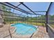 Sparkling screened-in pool with beautiful brickwork and picturesque green landscape at 14502 Pond Cypress Way, Tampa, FL 33626