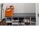 Mud room with bench and storage provides easy organization and a place for shoes at 17729 Nectar Flume Dr, Land O Lakes, FL 34638