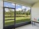 Screened patio showcasing serene pond view and lush backyard landscaping at 17729 Nectar Flume Dr, Land O Lakes, FL 34638