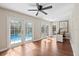 Office space with French doors, white trim, and pool views at 1914 Elk Spring Dr, Brandon, FL 33511