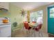 Bright eat-in kitchen with retro dining set, a sunny window, and an eye-catching color scheme at 204 E North St, Tampa, FL 33604