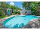 Inviting private pool surrounded by lush landscaping, perfect for relaxing and entertaining at 204 E North St, Tampa, FL 33604