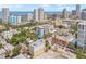Aerial view showcasing the building's location near the city and waterfront at 205 5Th N Ave # 501, St Petersburg, FL 33701