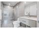 Modern bathroom featuring a walk-in shower, sleek vanity, and contemporary fixtures at 205 5Th N Ave # 501, St Petersburg, FL 33701