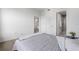 Bright bedroom with hardwood floors provides direct access to both the bathroom and the living spaces at 205 5Th N Ave # 501, St Petersburg, FL 33701