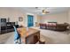 This living room features neutral colored walls and carpet flooring at 2712 Spring Meadow Dr, Plant City, FL 33566