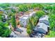 Aerial view of the home surrounded by lush greenery in a peaceful neighborhood at 2936 W Knights Ave # A, Tampa, FL 33611