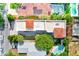 Detailed aerial view of the property, highlighting its rooftop and landscaping features at 2936 W Knights Ave # A, Tampa, FL 33611