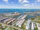 Breathtaking aerial view of waterfront properties, coastline, and city skyline at 2960 59Th S St # 614, Gulfport, FL 33707
