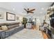 Open concept living room flows into dining with hardwood floors and neutral decor at 2960 59Th S St # 614, Gulfport, FL 33707