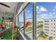 Expansive water view of the marina from a sunroom window at 2960 59Th S St # 614, Gulfport, FL 33707
