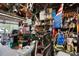 Messy garage filled with bikes, tools, and boxes at 3008 Jackson N St, St Petersburg, FL 33704