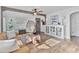 Bright living room featuring a leather sofa and stylish decor at 3305 10Th N Ave, St Petersburg, FL 33713