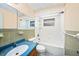 Functional bathroom featuring a tub/shower combo, toilet, and classic vanity at 4312 Las Vegas Dr, New Port Richey, FL 34653