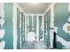Unfinished bathroom showing the moisture-resistant drywall awaiting customization at 4312 Las Vegas Dr, New Port Richey, FL 34653