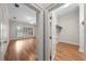 Inviting bedroom connected to closet and bonus room, featuring hardwood floors and great natural light at 4518 W Woodmere Rd, Tampa, FL 33609
