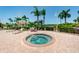 Relaxing hot tub surrounded by tropical plants and brick pavers at 6151 Bahia Del Mar Blvd # 126, St Petersburg, FL 33715