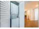Convenient laundry room with stacked washer and dryer, offering easy access and space-saving design at 6151 Bahia Del Mar Blvd # 126, St Petersburg, FL 33715