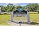Safety Harbor Community Center sign; home of the Mineral Spring at 670 Wooddell Dr, Safety Harbor, FL 34695