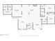 Detailed floor plan outlining the home's layout, including bedrooms, bathrooms, kitchen, and living areas at 7004 Westminster St, Tampa, FL 33635